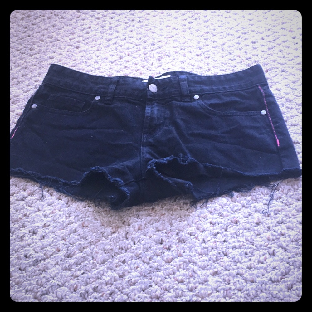 VS Pink Black Shorts, Size 4